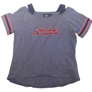 Harley Davidson cold shoulder tshirt